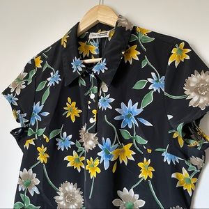 Vintage floral polo mini dress